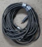 Lot of (2) 1/0 approx 50' welder leads with MPB-1 male/female connections