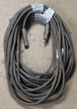 Lot of (2) 1/0 approx 50' welder leads with MPB-1 male/female connections