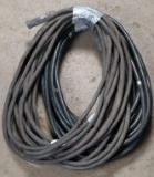 Lot of (2) 1/0 approx 50' welder leads with MPB-1 male/female connections