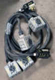 (2) approx 10' 50 AMP, 240-480 volt double box extension cord