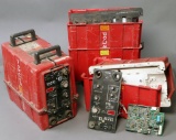 Pallet lot of Pow Con 300-SE auto link welder parts - cases, control panels