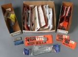 (1) blue tray lot of new strikers, replacement flints, tip cleaners