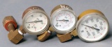 (1) small cardboard box of (3) test gauges: oxygen, acetylene and argon cyl