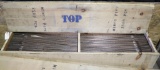 (1) large unopened wooden crate of 2,500 copper coated slicer rods in 1/4