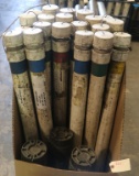 Lot of (24) PVC tubes with screw off caps for welding rods - (20) 36