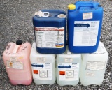 Large assorted lot of liquid pickling and passivation chemicals, bulk grand