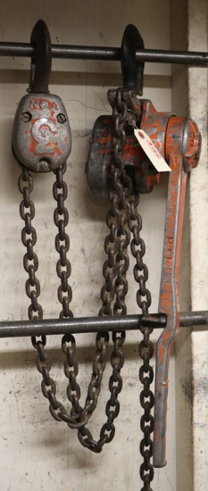 (1) CM 3-ton chain come-alongs with 5' chains