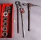 Rigid hand threading die set with (8) dies - 1/4