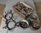 Lot of custom-made assorted pipe alignment clamps/fixtures