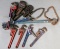 Lot of (8) standard, angle and chain pipe wrenches (see description)