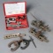 Small cardboard box of small flaring tools - (3) loose/heavy built and (1)