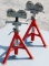 Pair Rigid Model-RJ-98 adjustable roller type tripod pipe stands
