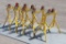 Set of (5) Sumner adjust-a-roll- horse type pipe stands (designed for 2,000