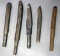 Group of (5) gouging bits for 20-30 lb. air hammers