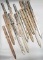 Lot of (13) spear point air jack hammer bits - various lengths