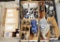 Large lot of barbed hose ends/fittings, along with selection of clamps and