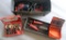 (2) grey plastic toolboxes with (2) Milwaukee 1/2