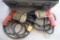 Grey plastic toolbox - (2) Milwaukee 1/4