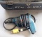 Grey plastic toolbox with (1) Bosch 1/4
