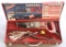 (1) Milwaukee Model 6509 electric Sawzall all in red steel toolbox with ass