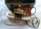 Grey plastic toolbox/kit with one Milwaukee Model #6225 porta band saw and