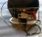 Grey plastic toolbox/kit with one Milwaukee Model #6225 porta band saw and