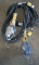Lot of (2) 25' single light McGill trouble/commercial work lights-cords