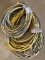 Lot of (3) approx. 50' each yellow & black electric extension cords, all wi