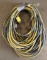 Lot of (3) approx. 50' each yellow & black electric extension cords, all wi