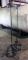 Lot of (2) custom made steel four-leg fixed base area work lights with four