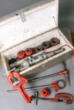 Rigid Model-700 portable pipe mule with complete set of dies, 1/4