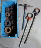 Rigid hand threading die set with (8) dies - 1/8