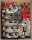 Small cardboard box of (8) small pipe/tubing cutters - 1/8