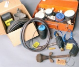 Tube plug lot: large assortment of low-pressure tube test plugs in orange s