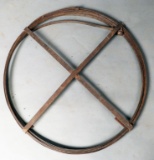 (1) large steel band sewer snake/clean-out, approx. 50'