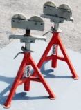 Pair Rigid Model-RJ-98 adjustable roller type tripod pipe stands