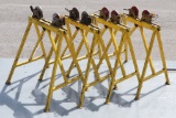 Set of (4) Sumner adjust-a-roll-horse type pipe stands - designed for 2,000