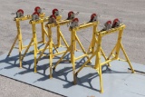 Set of (5) Sumner adjust-a-roll- horse type pipe stands (designed for 2,000