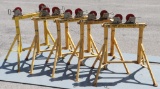 Set of (5) Sumner adjust-a-roll-horse type pipe stands (designed for 2,000