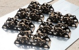 Set of (6) heavy duty steel tank rollers for 6