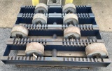(1) set of (4) very large steel tank rollers for 6