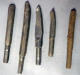 Group of (5) gouging bits for 20-30 lb. air hammers