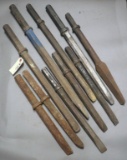 Lot of (10) chisel point air jack hammer bits