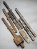 Lot of (6) bits - (1) large buster type, (1) pile/drive type, (4) shanks