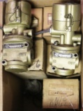 Cardboard box lot of Norgen Air-Solenoid operated control valves - (5 new),