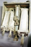 Wooden crate of (5) Air Actuator Cylinders - Cunningham & other, various si