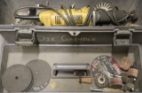 Grey plastic toolbox/kit containing (1) Dewalt 1/4