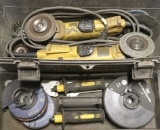 Grey plastic toolbox/kit with one each B&D 4 1/2
