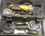 Grey plastic toolbox/kit with one each B&D 4 1/2
