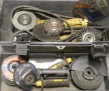 Grey plastic toolbox/kit with one each B&D 4 1/2